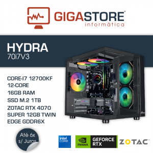 Desktop Gaming HYDRA-70i7V3 I7 12700KF 16GB RAM 1TB SSD W11